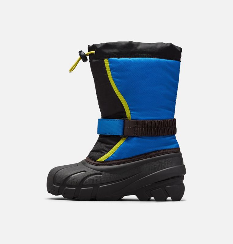 Botas Nieve Sorel Niños - Youth Flurry™ Negras/Azules - 04378-GDVR